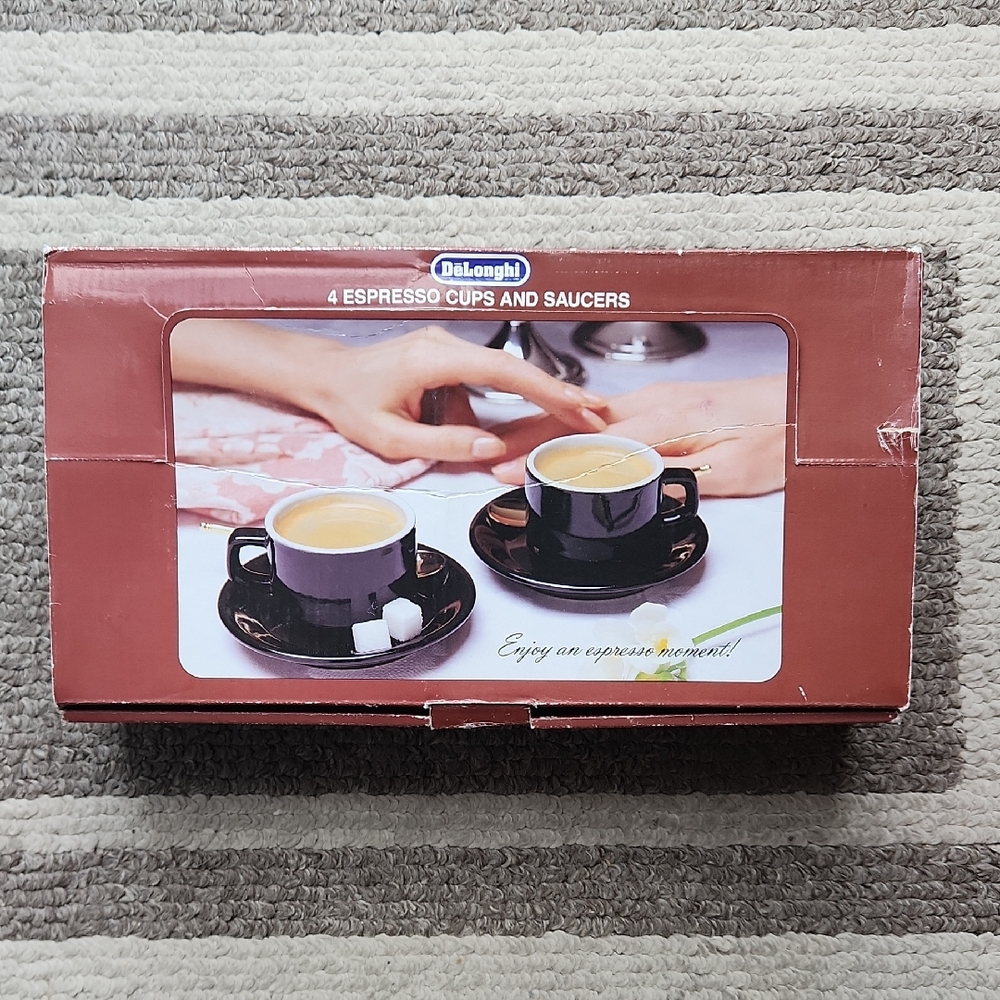 DeLonghi Espresso Cups and Saucers Set